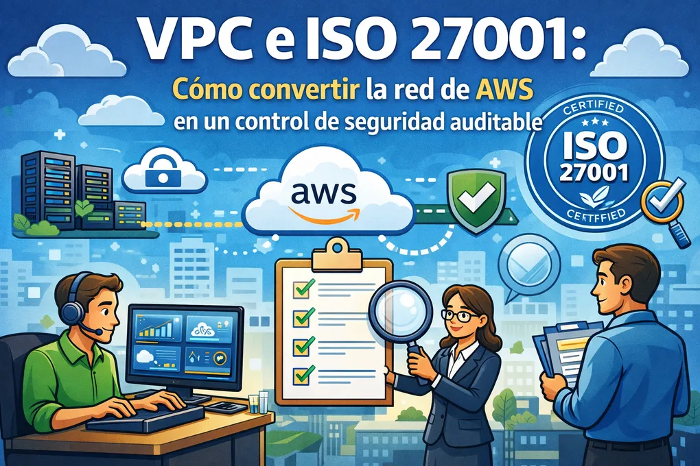 Imagen destacada del artículo: VPC e ISO27001: cómo convertir la red de AWS en un control de seguridad auditable