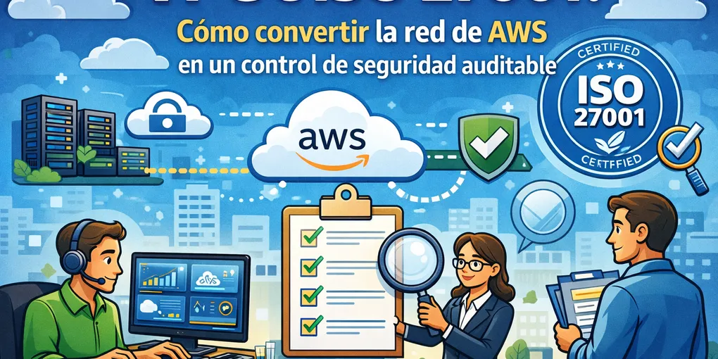 Imagen destacada del artículo: VPC e ISO27001: cómo convertir la red de AWS en un control de seguridad auditable